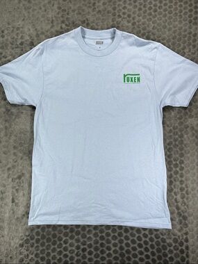 Ruxen Men’s Sky Blue Logo Crew Neck T-Shirt